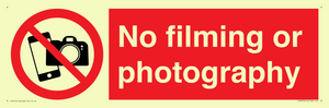No filming or photography